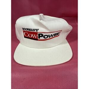 MoorMans Cow Power Snapback Trucker Hat Feed Vintage K-Products